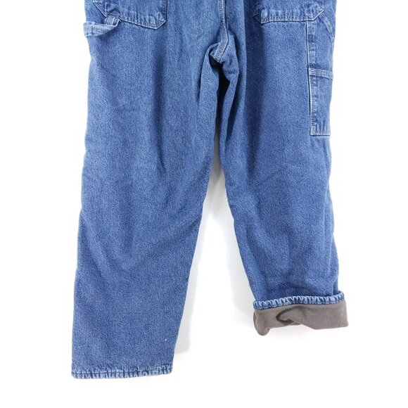 Wrangler Relaxed Fit Fleece-Lined Mens Jeans 42x30 Denim Cotton Blend - Picture 3 of 10
